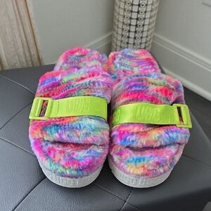 UGG Neon Strap Tie-Dye Slippers
